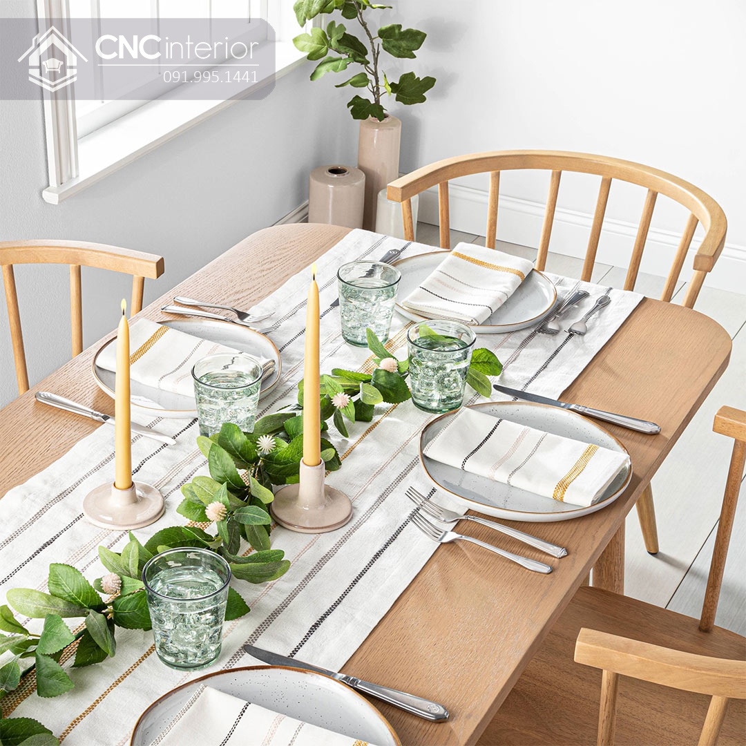 Bộ bàn ăn Phong cách Eco CNC 24