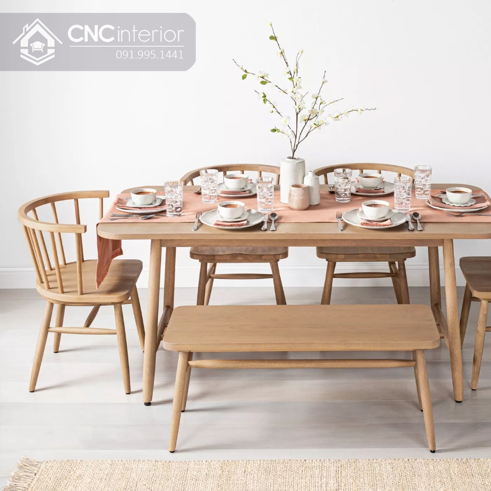 Bộ bàn ăn Phong cách Eco CNC 24