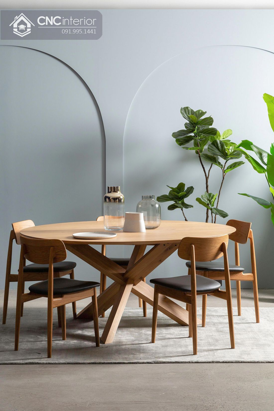Bộ bàn ăn 6 ghế gỗ CNC 32 1