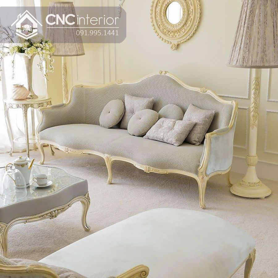 Ghế sofa tân cổ điển cho phòng khách sang trọng CNC 27 1