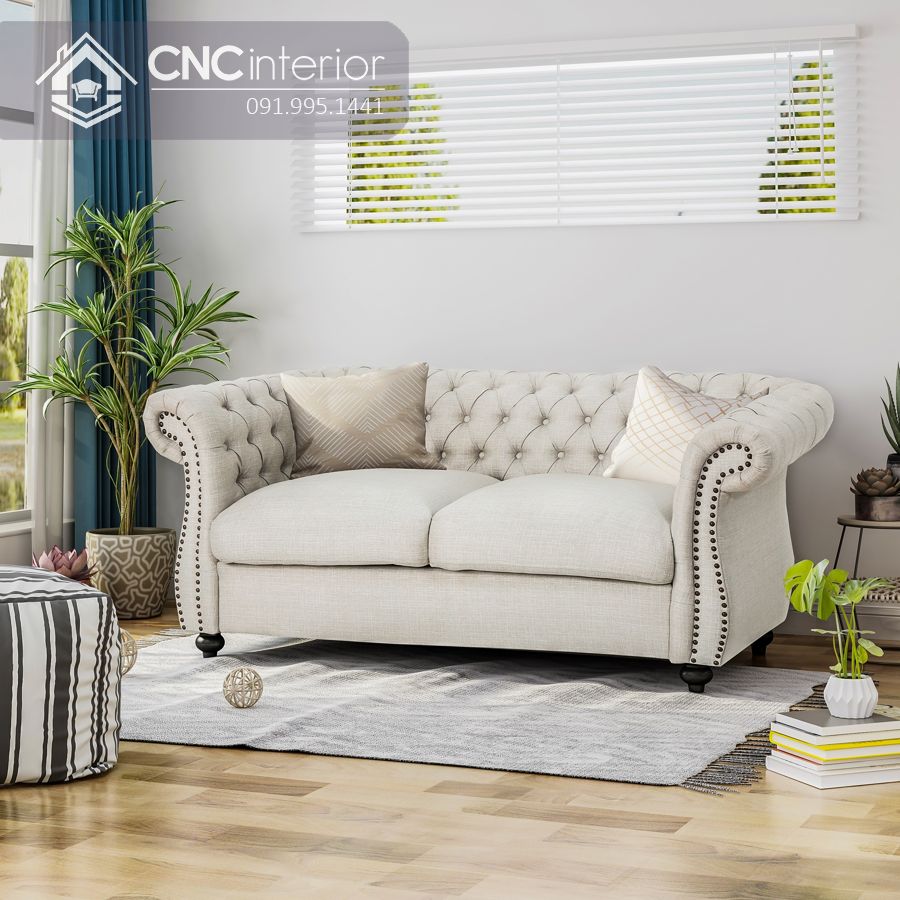 Sofa mini phong cách tân cổ điển cho nhà nhỏ CNC 12