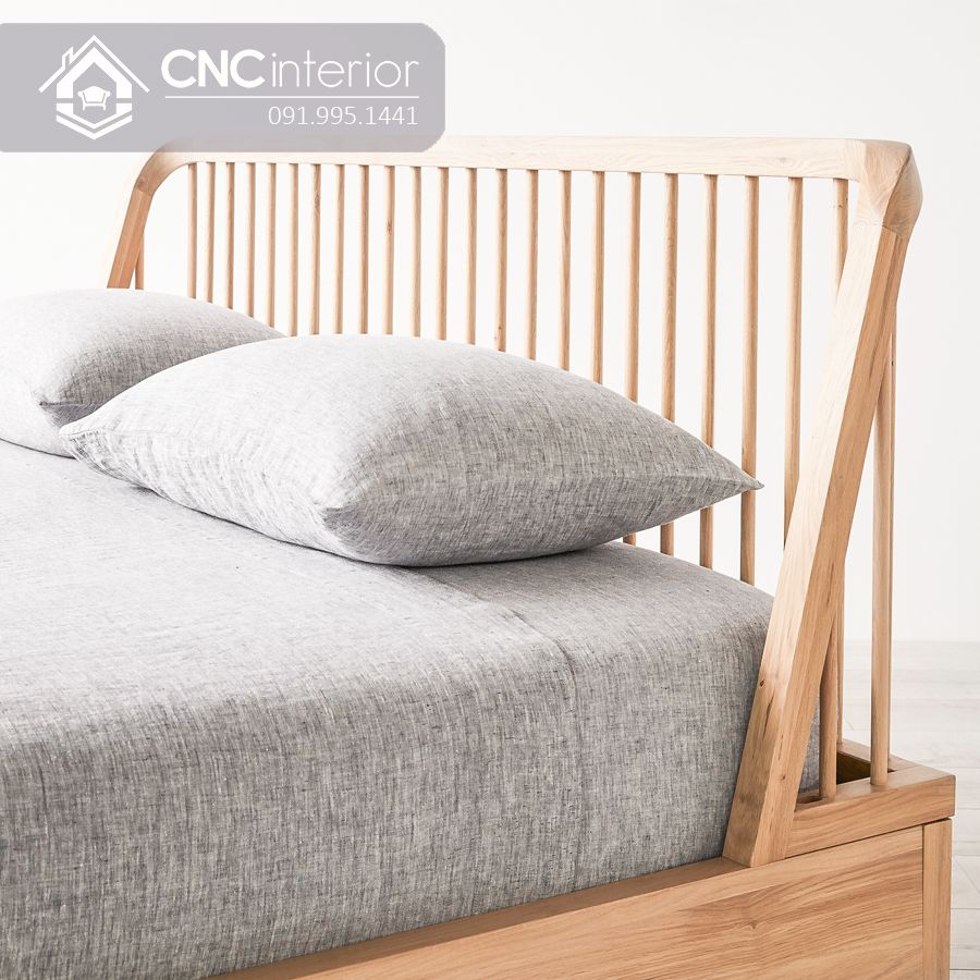 Giường ngủ gỗ tự nhiên bền chắc CNC 14 1