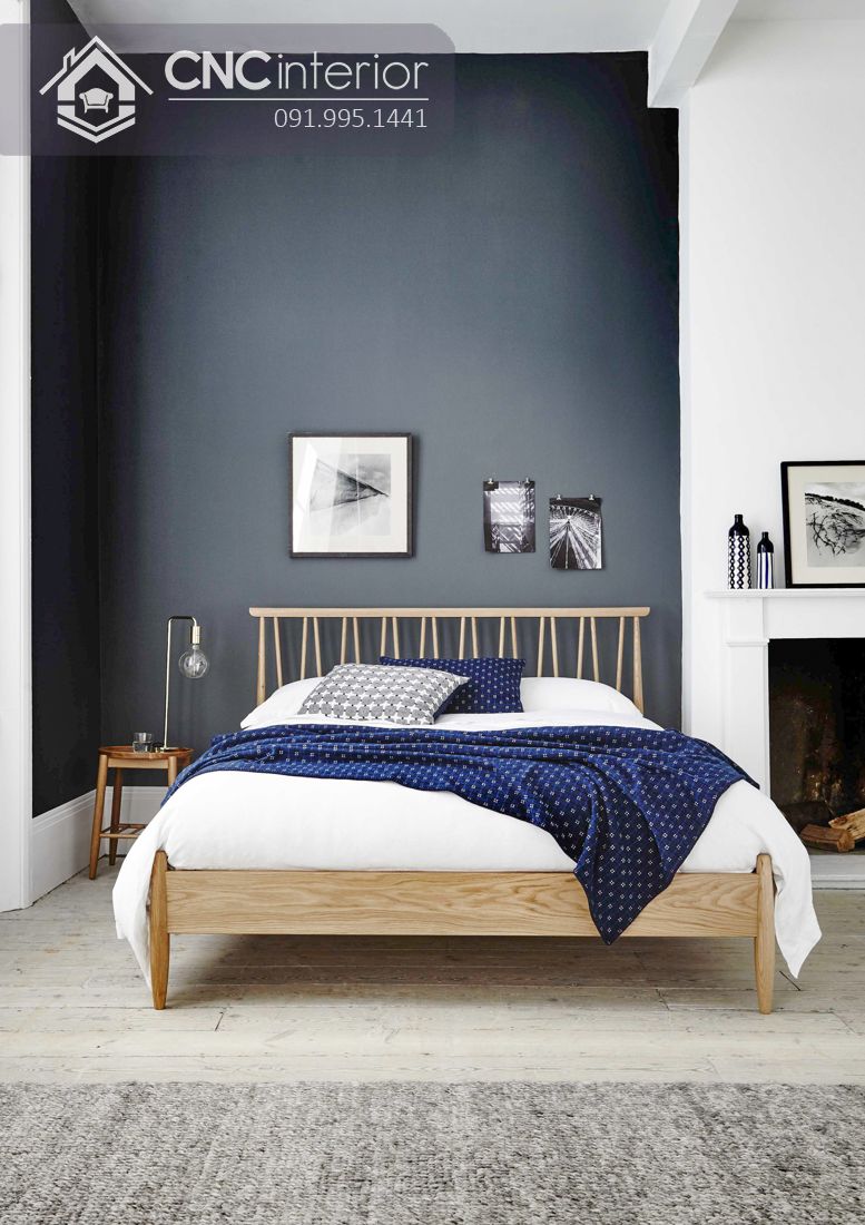 Giường gỗ phong cách Bắc Âu đơn giản và đẹp CNC 18 1