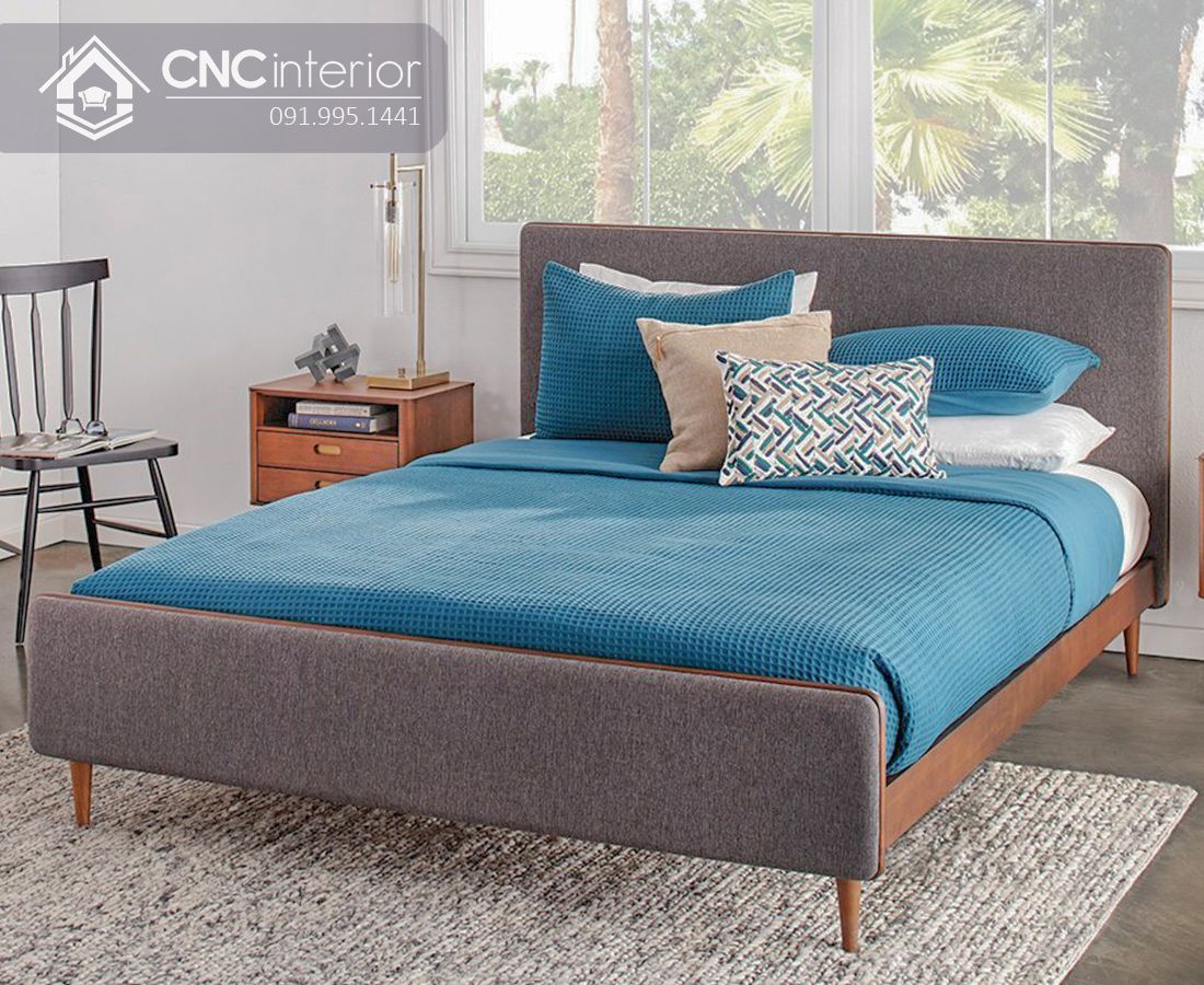 Giường ngủ gỗ công nghiệp bền chắc CNC 37