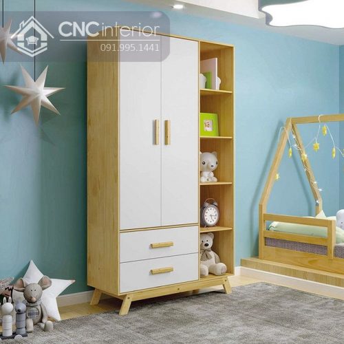 Tủ quần áo trẻ em bằng gỗ CNC 33