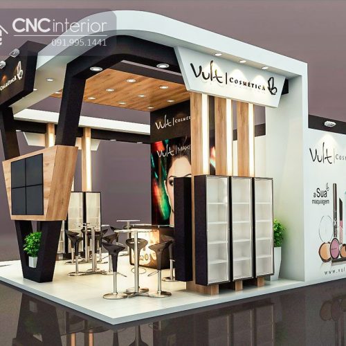Booth quảng cáo CNC kết cấu vững chãi.
