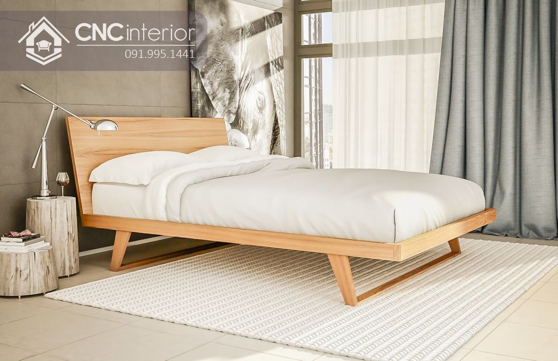 Mẫu giường khách sạn đơn giản CNC 07 1