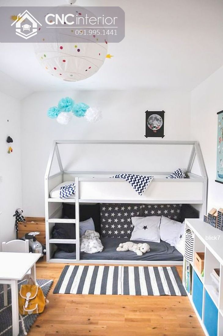 Giường tầng trẻ em đơn giản mà đẹp CNC 12 1