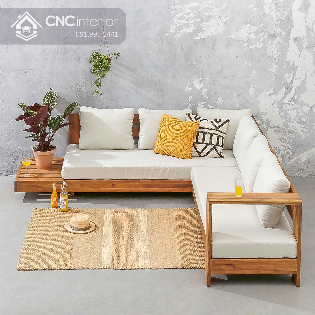 sofa gỗ đẹp chân sắt 3