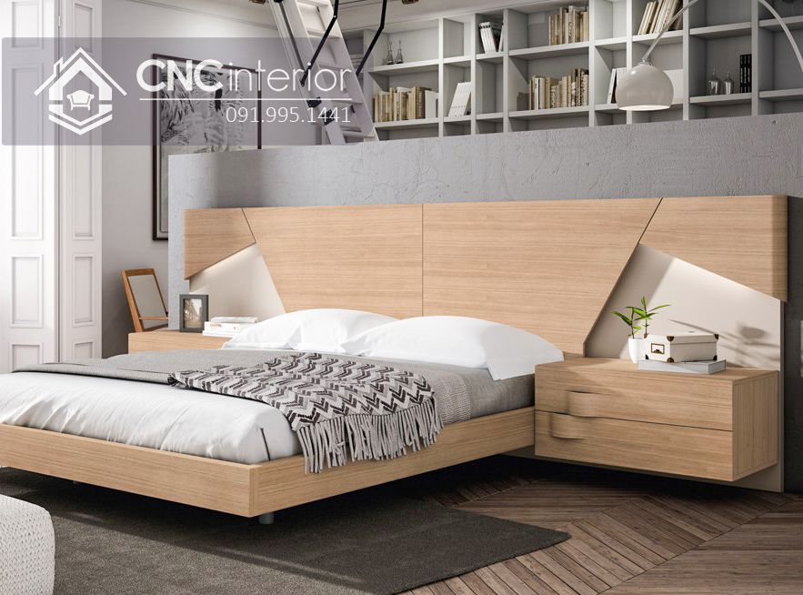 Giường ngủ gỗ công nghiệp hiện đại CNC 70 1