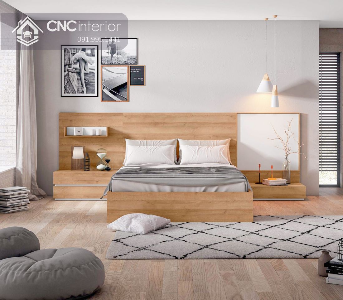 Giường ngủ đẹp phong cách hiện đại CNC 73 1 