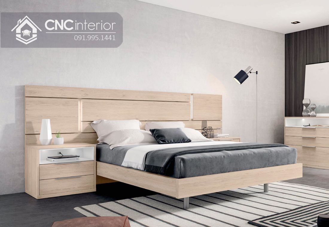 Giường ngủ đơn phong cách Scandinavian CNC 57 1