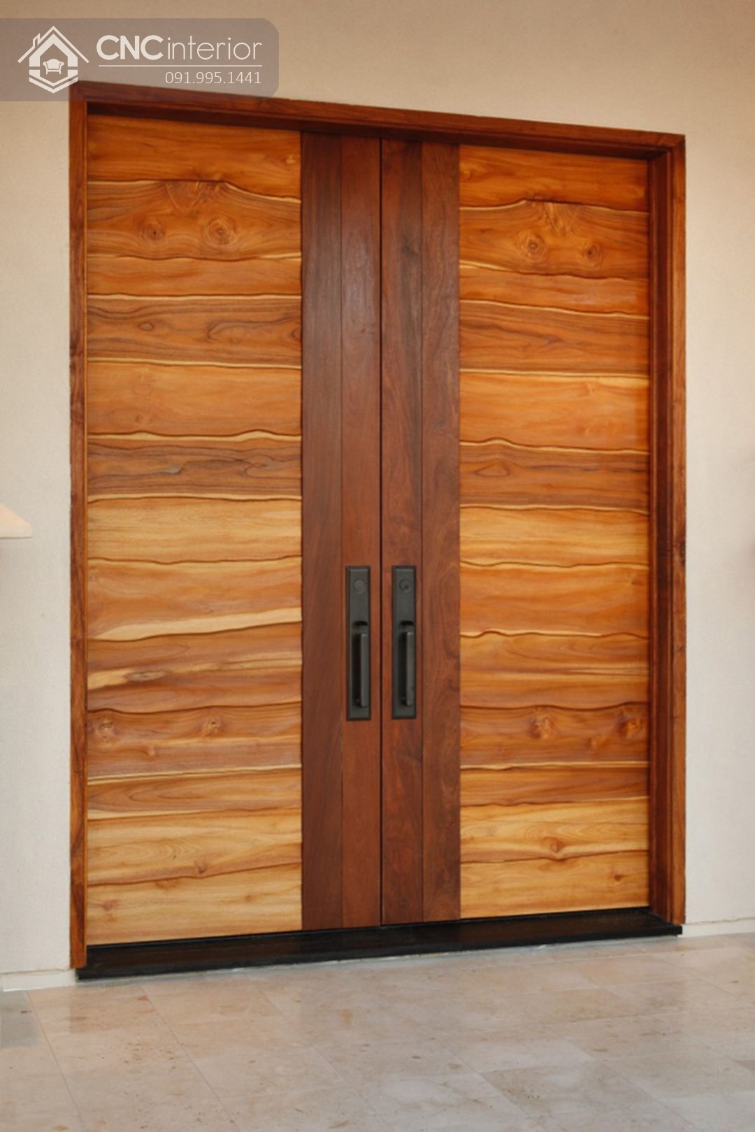 mẫu cửa chính 2 cánh bằng gỗ 6