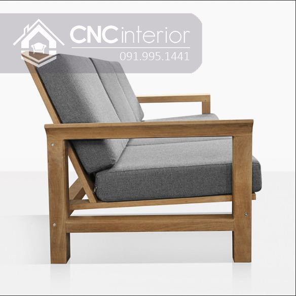 Ghế sofa gỗ chữ I hiện đại đơn giản CNC 07 2