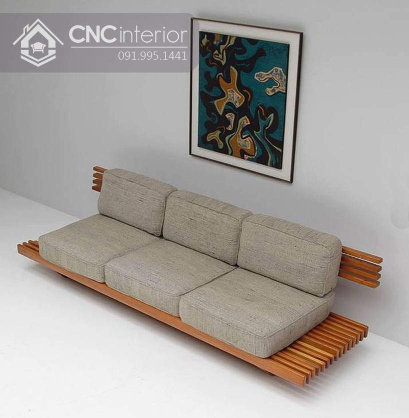 Sofa gỗ chữ I đẹp ấn tượng CNC 15 2