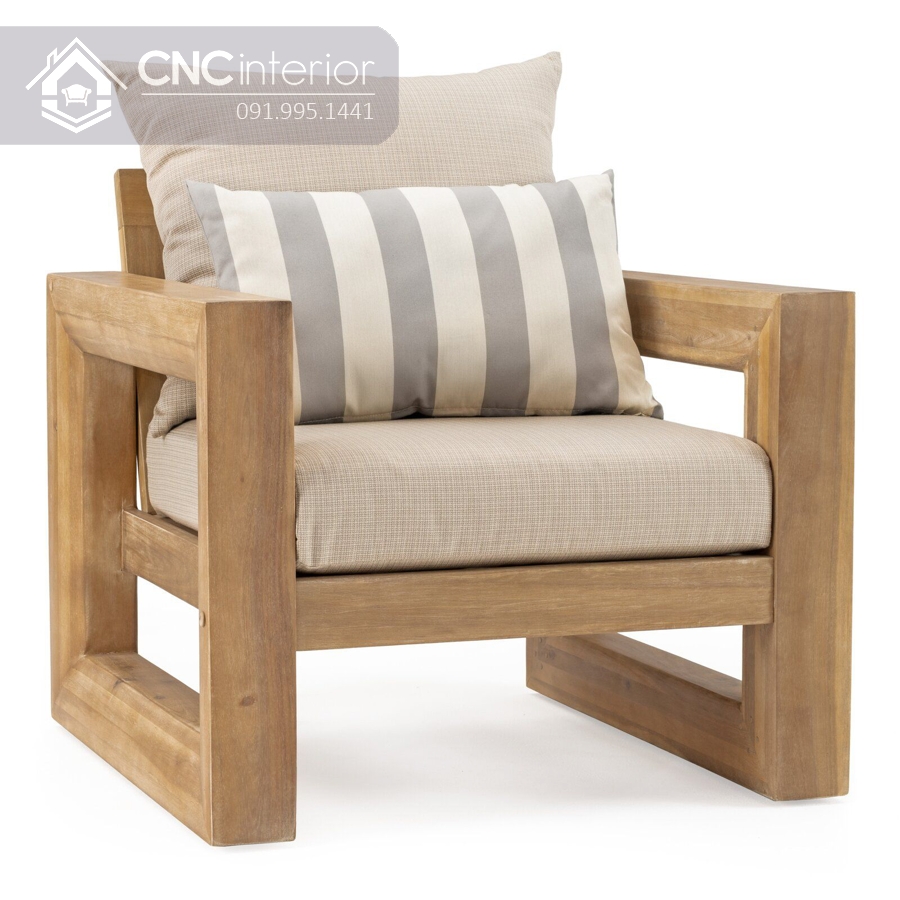 Bàn ghế sofa gỗ phòng khách đơn giản CNC 17 2