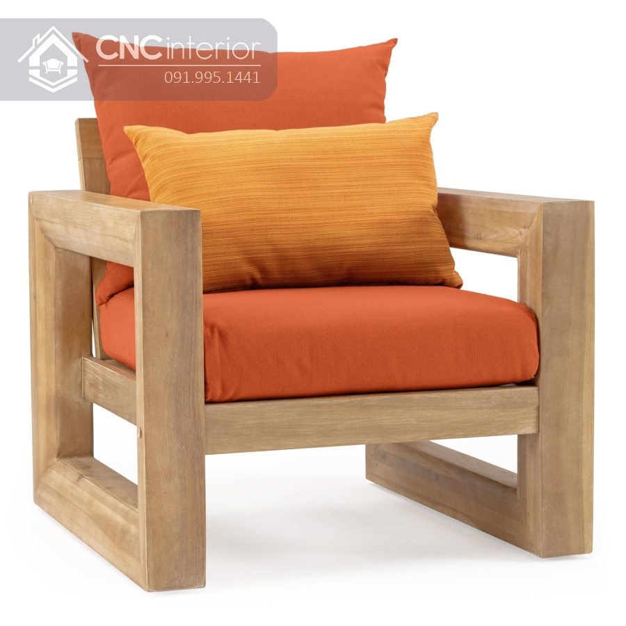 Bàn ghế sofa gỗ phòng khách đơn giản CNC 17 3