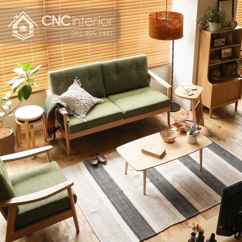 Sofa gỗ phòng khách đẹp tinh tế CNC 35 7