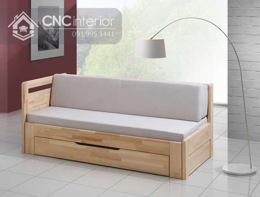 Ghế sofa gỗ kéo ra thành giường tiện lợi CNC 40 1